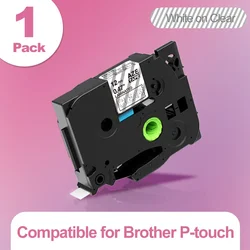 Compact Label Printer Pro - Versatile Label Maker for School and Office Organization (12mm White on Clear)