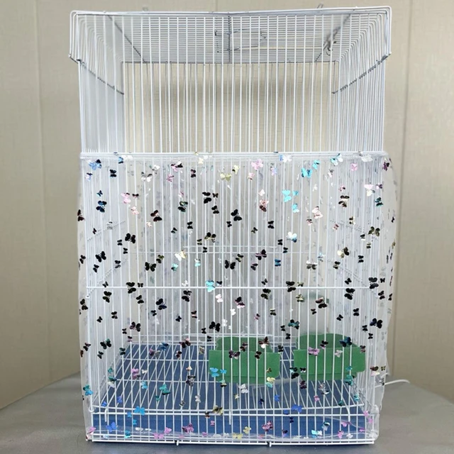 Universal Bird Cage Cover 360 Degrees Covering Bird Cage Mesh Net Elastic 3