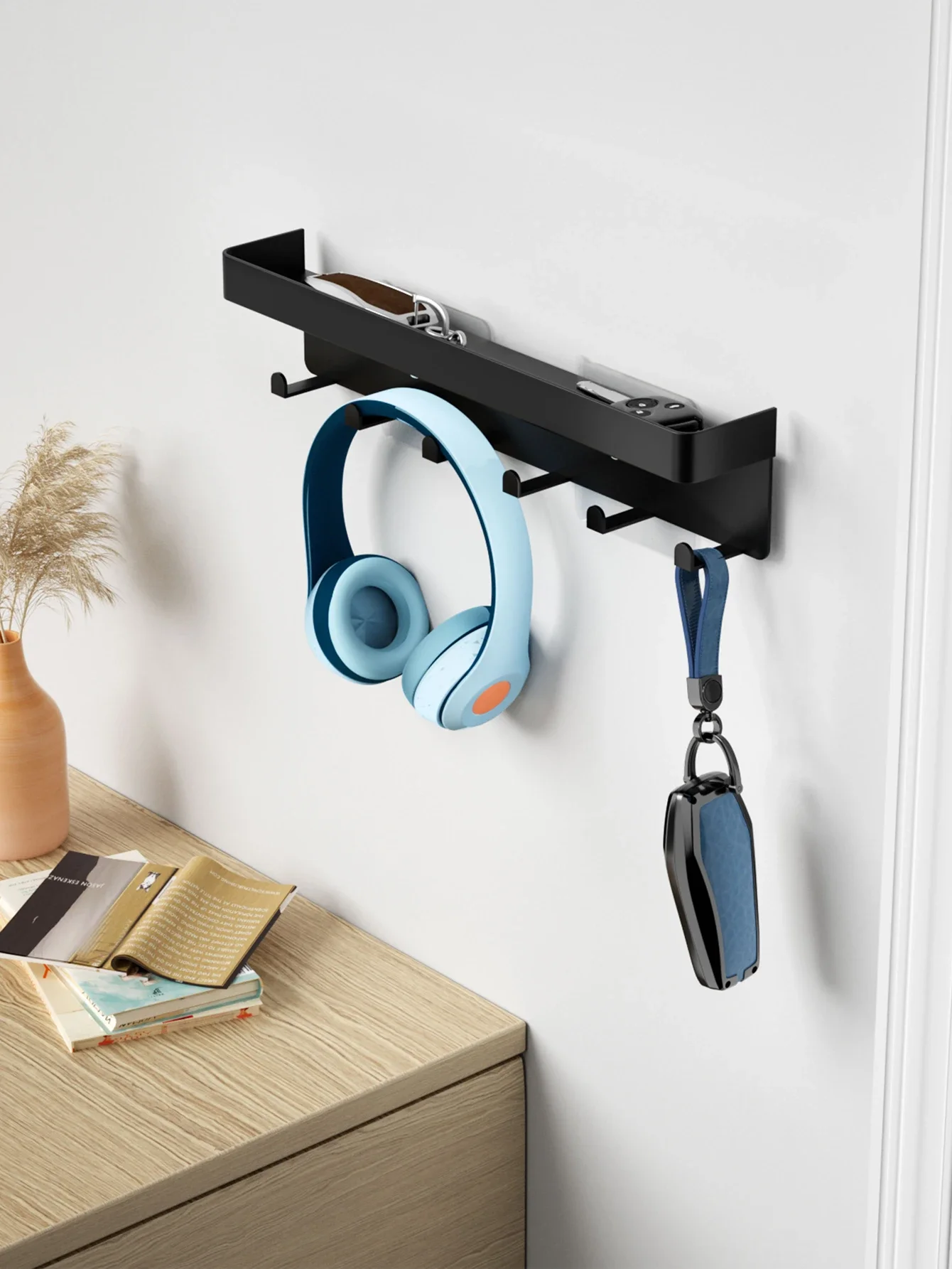 

Крючок без спальни, стеллаж для хранения ключей, самоклеящаяся домашняя гостиная комната, Пробивка отверстиями, дверь,