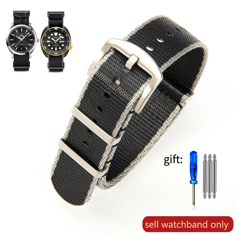 Breathable Soft Nylon Watchband - 20/22mm Male Watch Strap