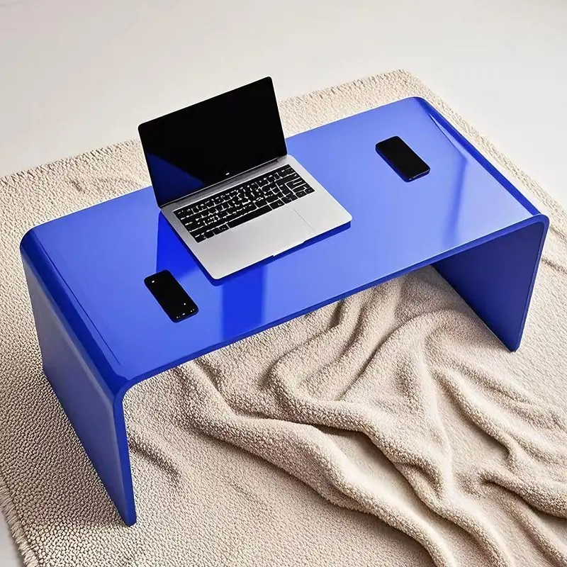 Tavolino da caffè in acrilico Soggiorno Comodino rettangolare per la casa Scrivanie per camera moderne Mobili da soggiorno di design a forma di U - immagine 4