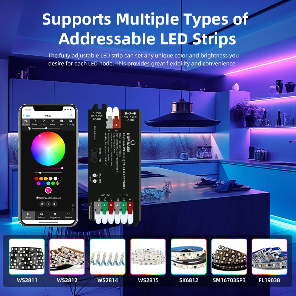 รูปสินค้า ESP8266 Wi-Fi LED Controller ควบคุมแสงสว่างได้ทุกที่