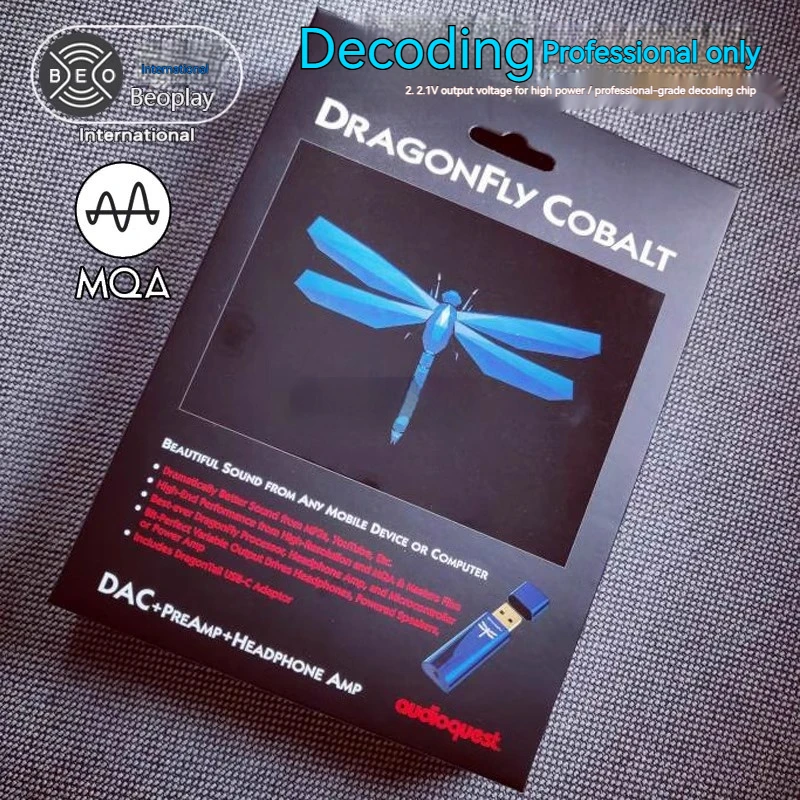 AudioQuest DragonFly 코발트 오디오 디코더 iPhone 및 안드로이드 휴대폰용 오디오 디코딩 동글 ES9016 오디오 디코더 칩