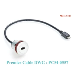 High - Speed HDMI Extension Cable with Flush Mount Design for 4K Video Transmission (PCM - 0557(Micro USB))