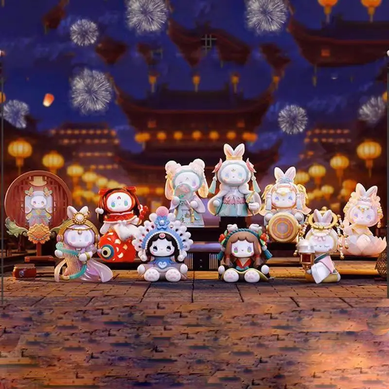 

Cute Anime Figure Gift Surprise Box Original Emma Chinese Lantern Festival Series Blind Box Toys Model Confirm Style