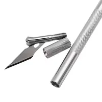 1Set Non-Slip Metal Scalpel Knife Tools Kit Cutter Engraving Craft knives Blades Mobile Phone PCB DIY Repair Hand Tools 3