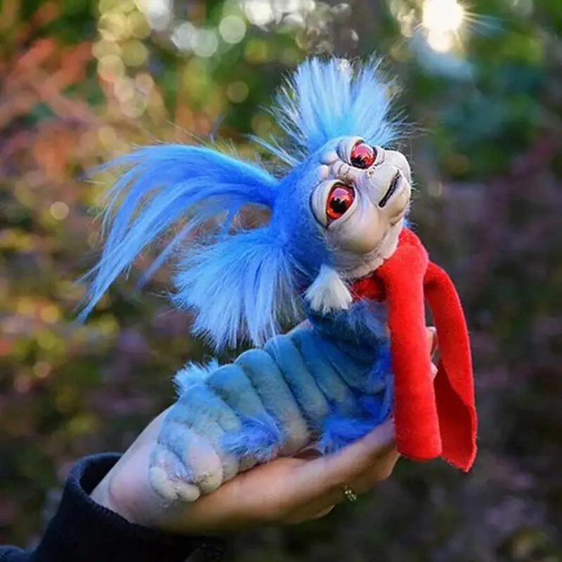 Labyrinth Worm Ello Monster Doll Kids Maze Worm Animal Long Hairy Big Mouth Freak Doll Children Birthday Gifts Popular Toys 2023