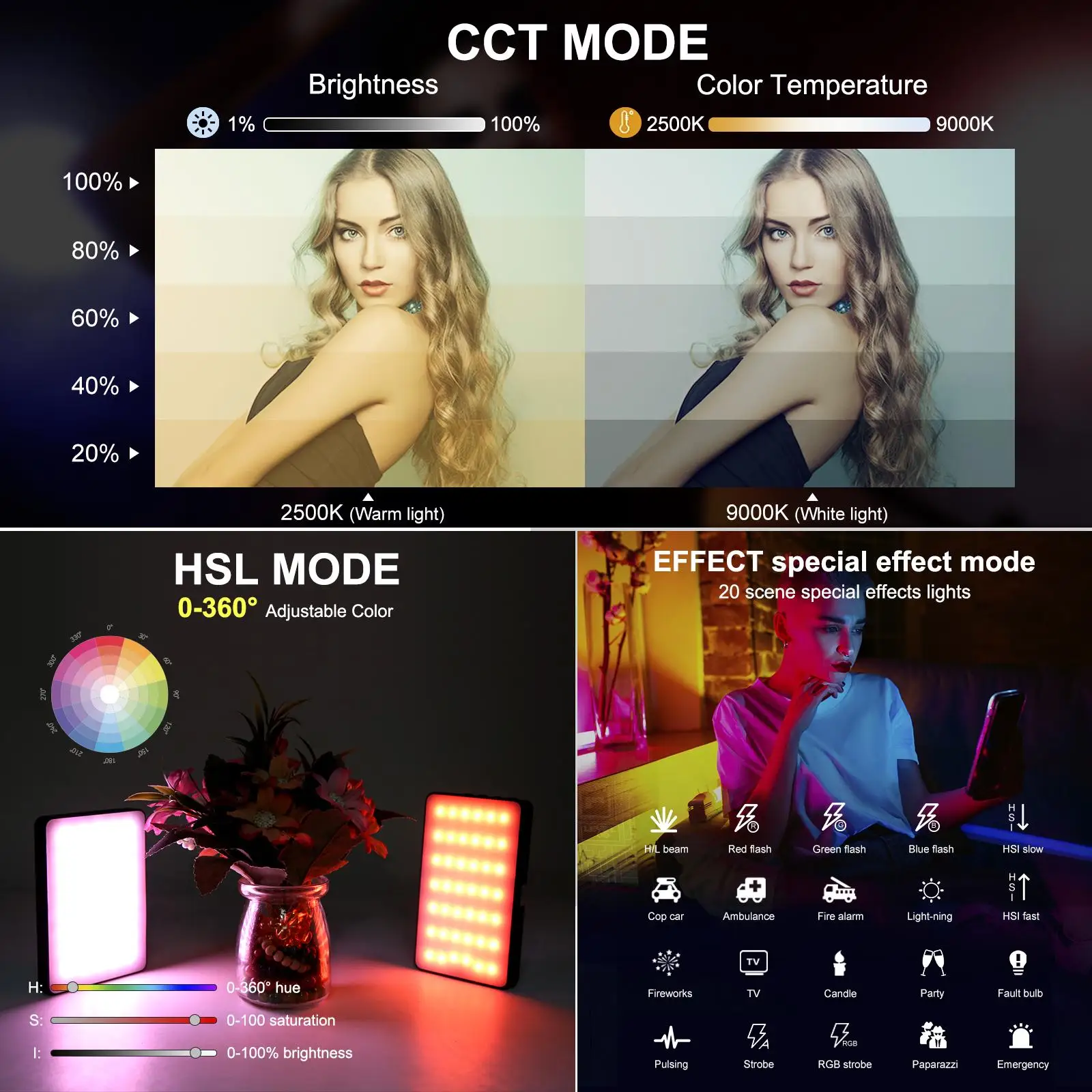 PULUZ Pocket 140 LEDs RGB Full Color Beauty Fill Light Handheld Photography LED Light