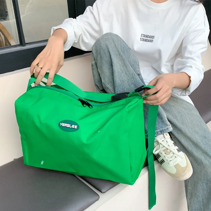 

Fashion Brand Nylon Crossbody Bag Casual Solid Color Versatile Single Shoulder Bag Large Capacity Men Women Sports Pillow Bag