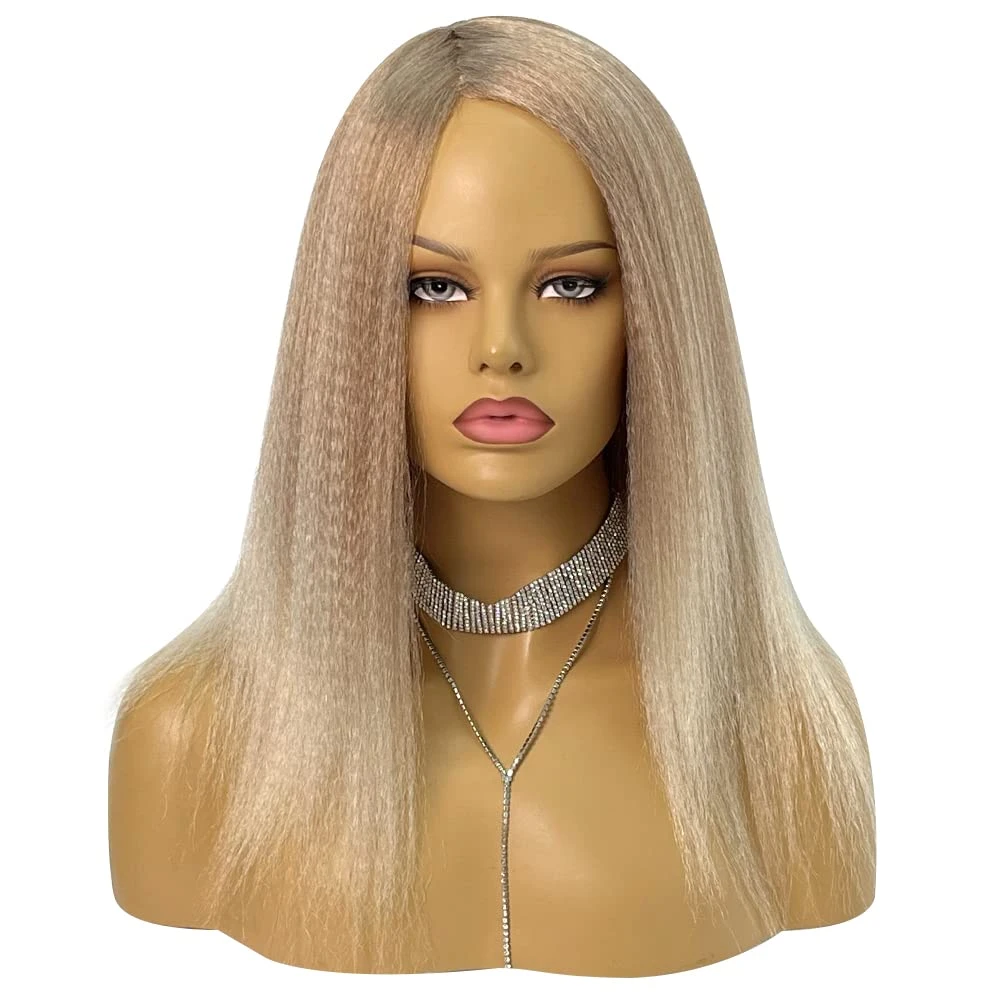 12 14 16Inch Synthetic Kinky Wigs Short Natural Soft Yaki Straight