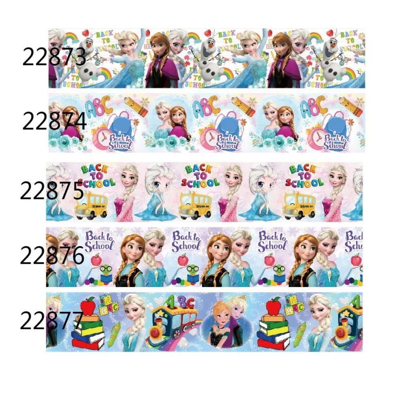 

10yards Disney Frozen Back to School Grosgrain Ribbon for Hairbows DIY Sewing Accessories Handmade Craft Materials