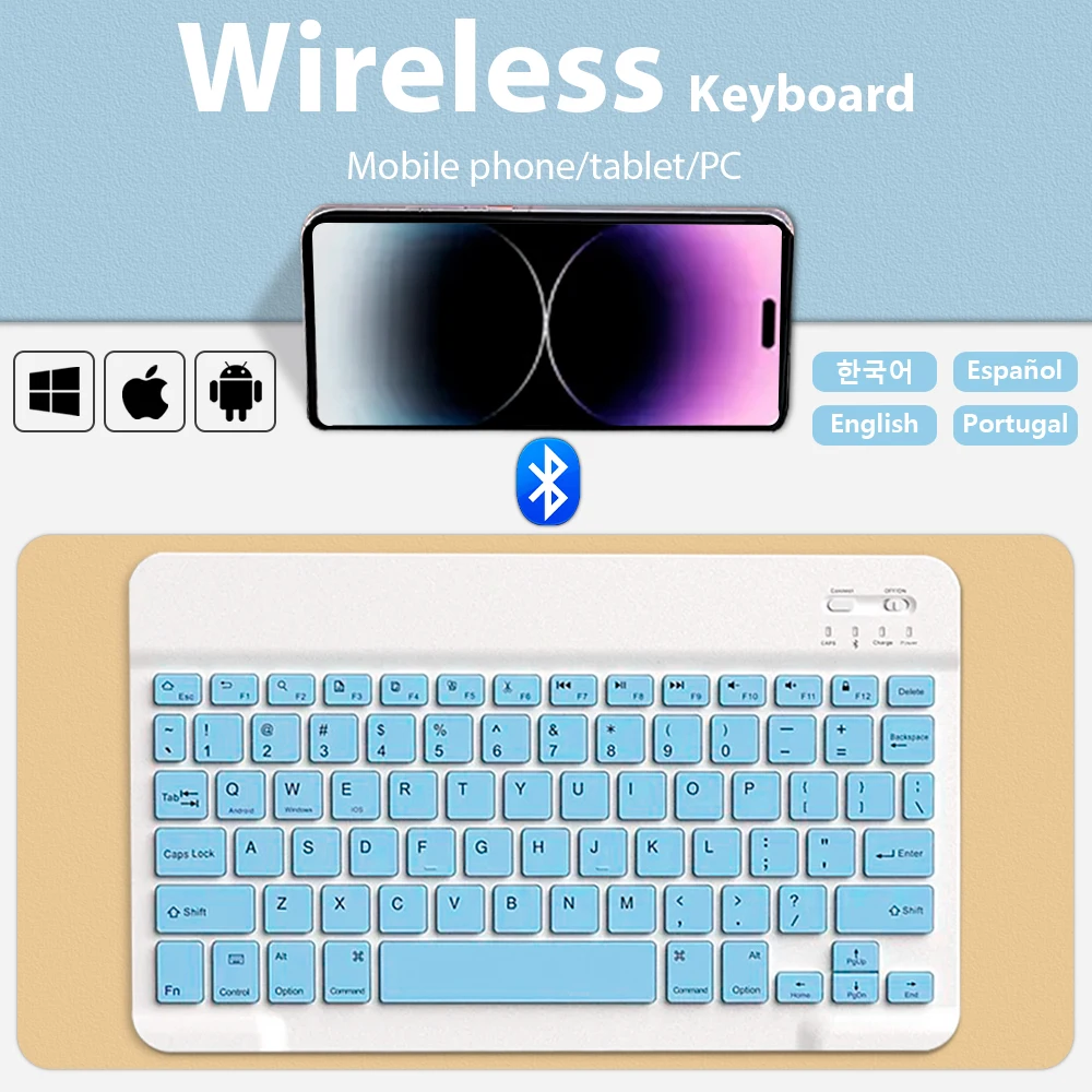 Mini Keyboard For Android IOS Windows Phone Tablet Phone Keyboard Wireless Bluetooth Tablet Accessories