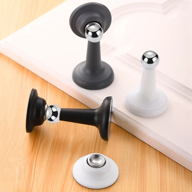 Mute Door Suction ABS Anti-collision Strong Magnetic Door Stopper Non-Punch Strong Adhesive Ground Suction Stop