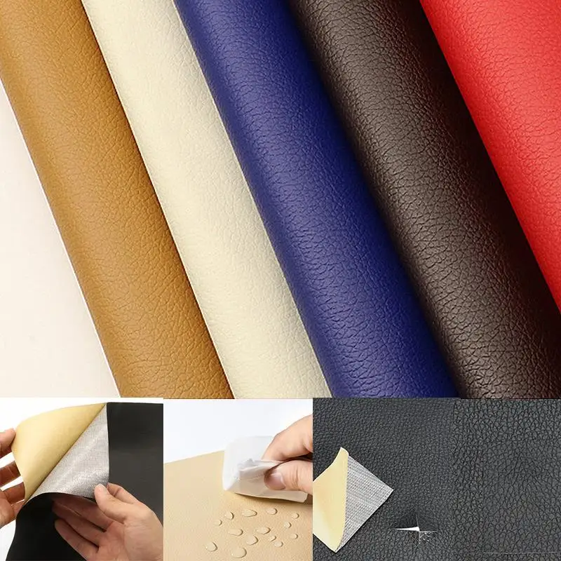 Self Adhesive PU Leather Patches Sofa Repair Faux Synthetic Leather Fabric Fix Table Chair Sticker PU Artificial Patches