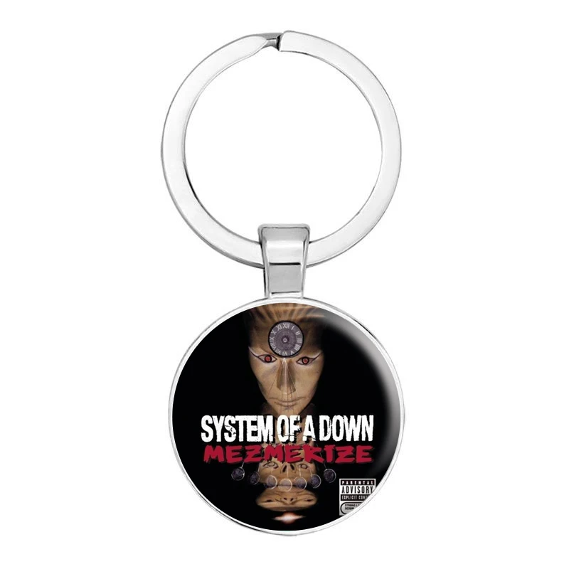 Retro Heavy Metal Band System of A Down Keychain Rock Band Album