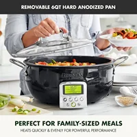 Elite Essential Smart Electric 6QT Skillet Pot,Sear Saute Stir-Fry and Cook Rice, Healthy Ceramic Nonstick and Dishwasher Safe P 3