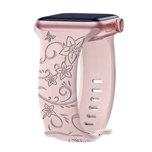 Engraved Band for Apple Watch Strap 46mm 44mm 42mm 41mm 40 45mm Ultra 3 2 49mm Floral Bracelet Iwatch Series 11 10 9 8 7 SE 6 5 - Image 17