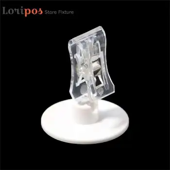 Supermarket Shelf Talker Sticky Standing Label Holder Note Memo Clip Universal Rotating Adhesive Base Cardboard Holder Sign Clip