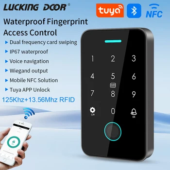IP67 Waterproof Bluetooth Tuya APP Access  Control  System 13.56Mhz RFID Card Access Control Password Keyboard Door Lock 1