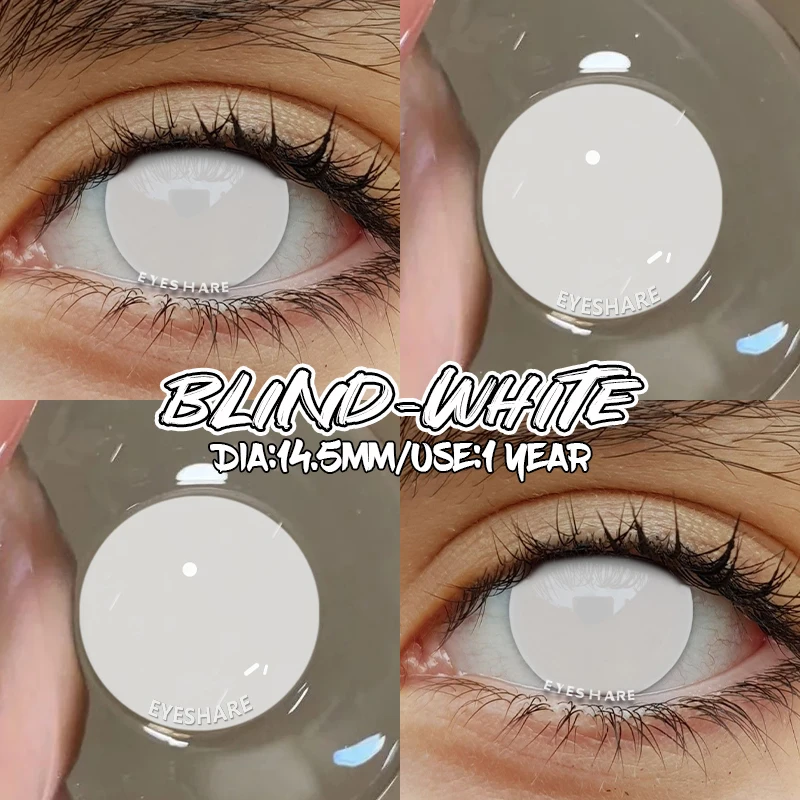 EYESHARE Halloween Little Devil Farbkontaktlinsen für Augen Anime Zubehör Cosplay Weiße Linse Pupilentes Schwarze Linsen – Detail 36