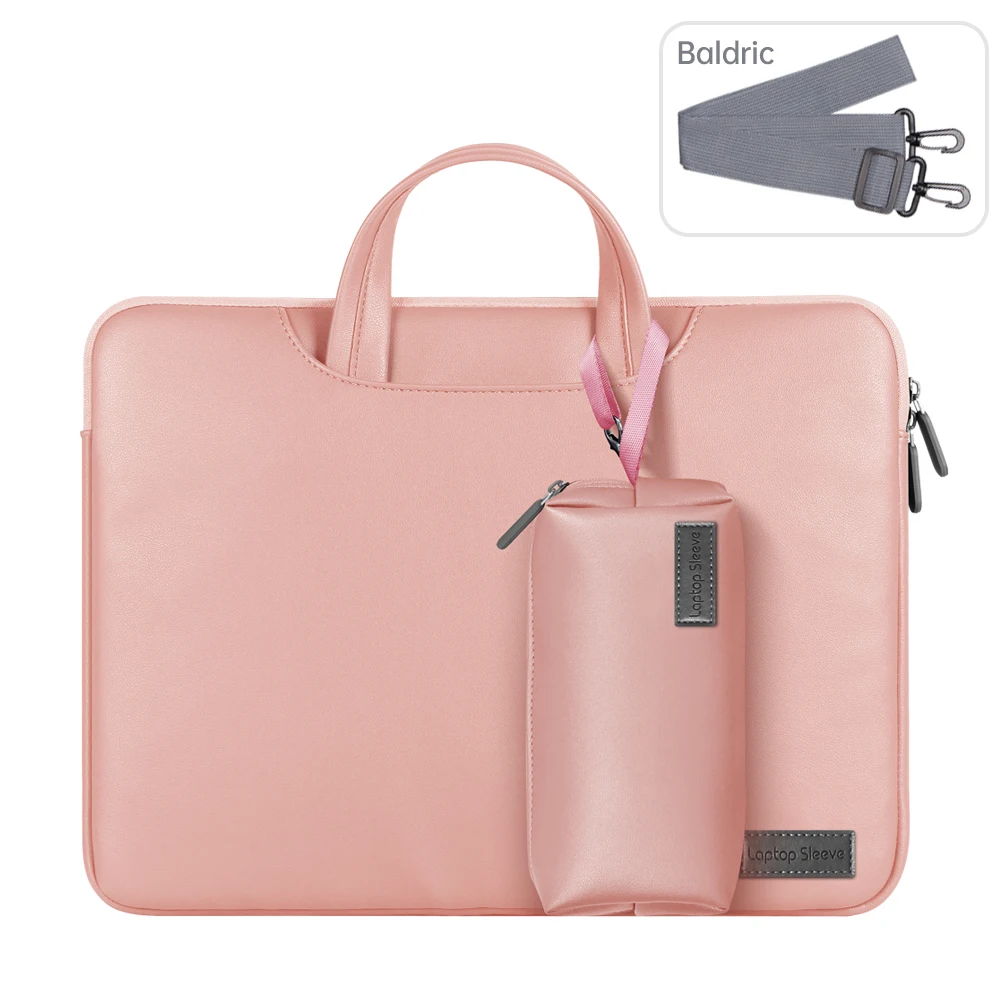 Premium Leather Laptop Handbag – Shockproof Briefcase for Business Professionals
