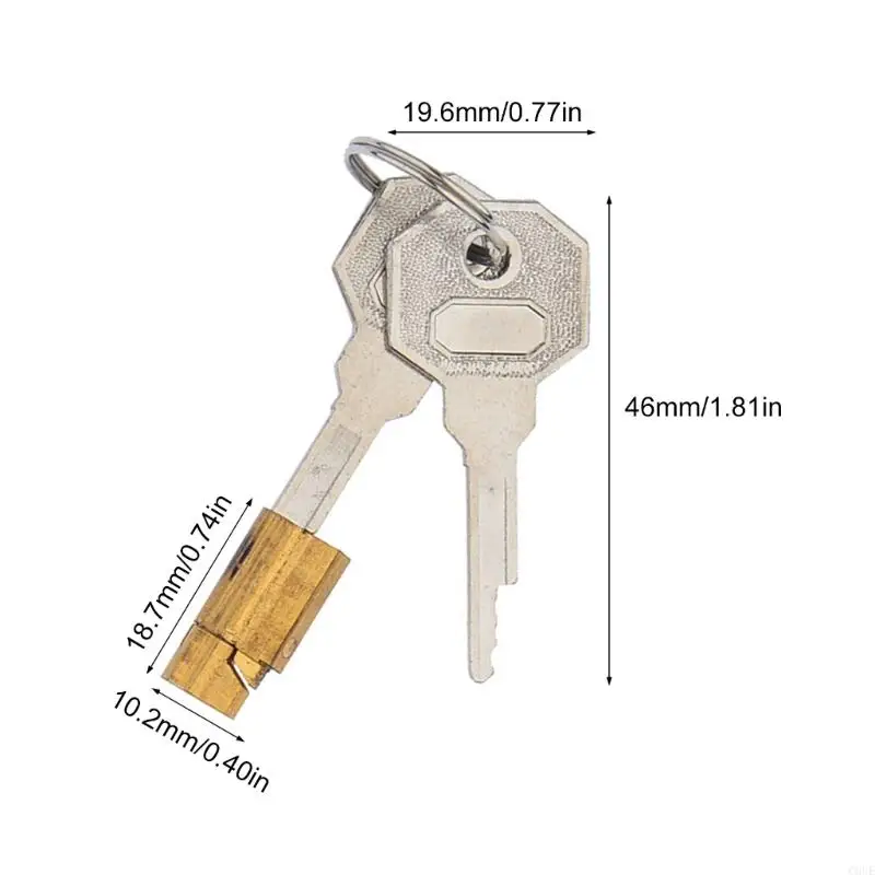 C6UE 4pcs Privacy Door Lock Set Stainless Steel Mortise with Individual Key