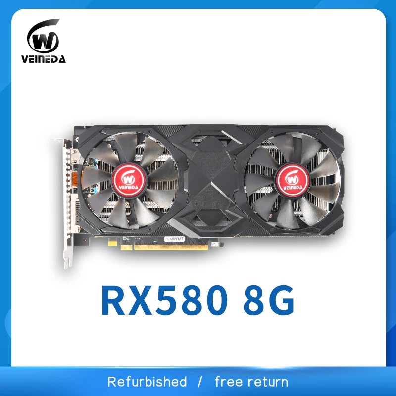 Veineda RX 580 8GB Graphics Card Gaming GDDR5 256Bit PCI Express 3.0 ×
