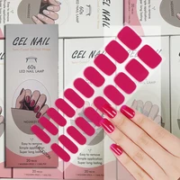 Solid Color Gel Strips for Nails Sliders Adhesive Waterproof Long Lasting Full Gel Nail Stcikers UV Lamp Need Press On Nails 1