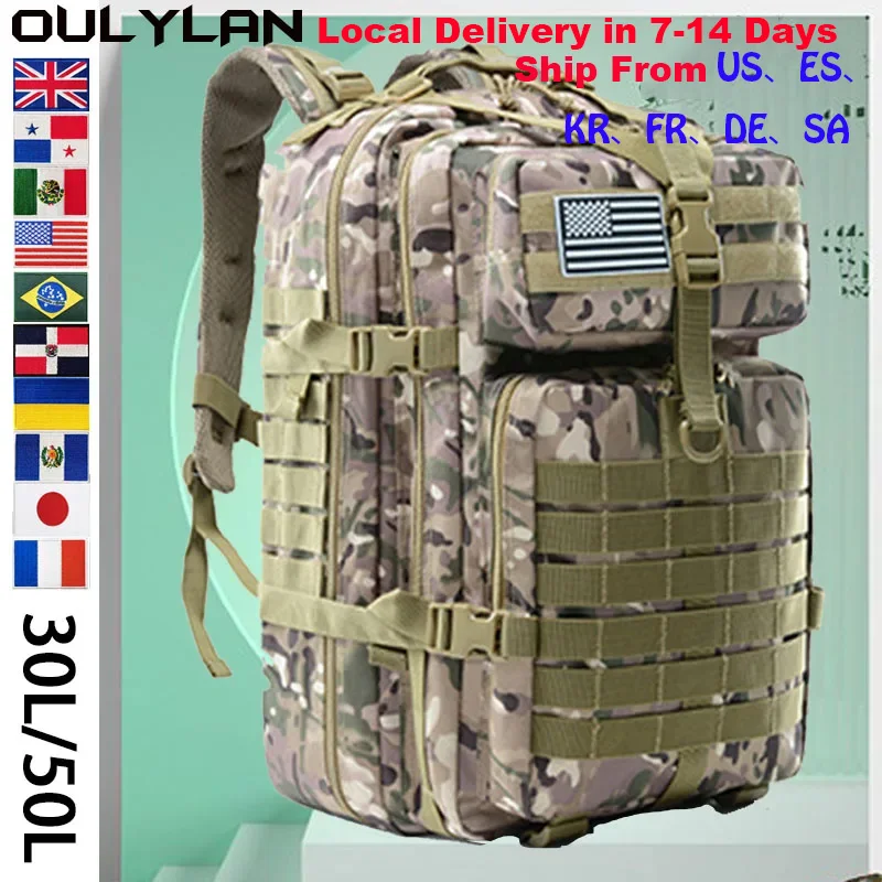 

Softback 30L/50L Large Capacity Camping Rucksack Men Army Military Tactical Backpack Outdoor Waterproof Hiking Hunting Bags