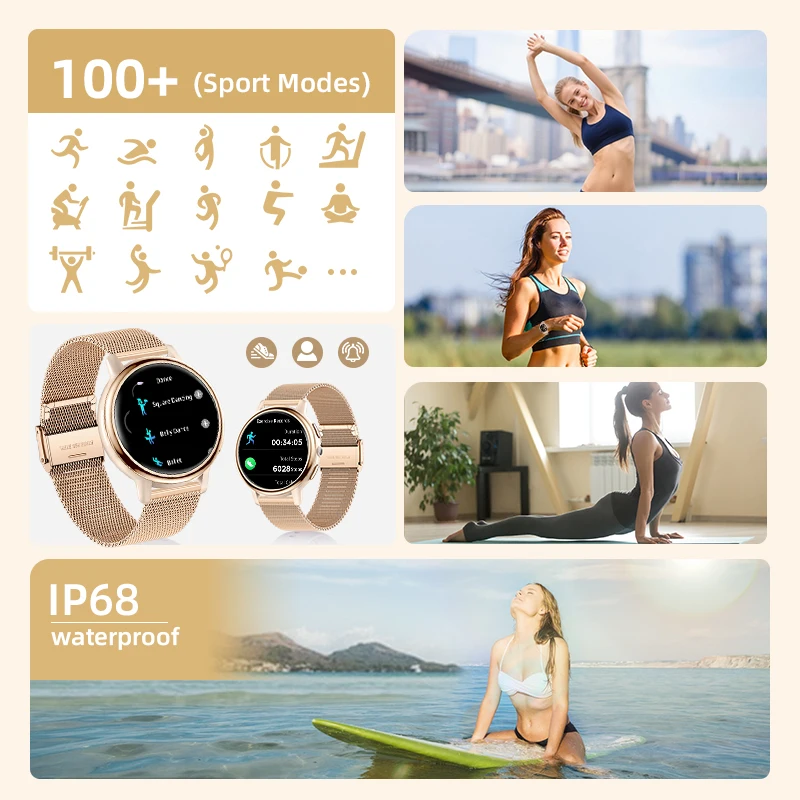 LIGE New Smart Watch Women Voice Calling Men Sports Fitness Watches Heart Rate Health Monitor Ladies Smartwatch For Android iOS