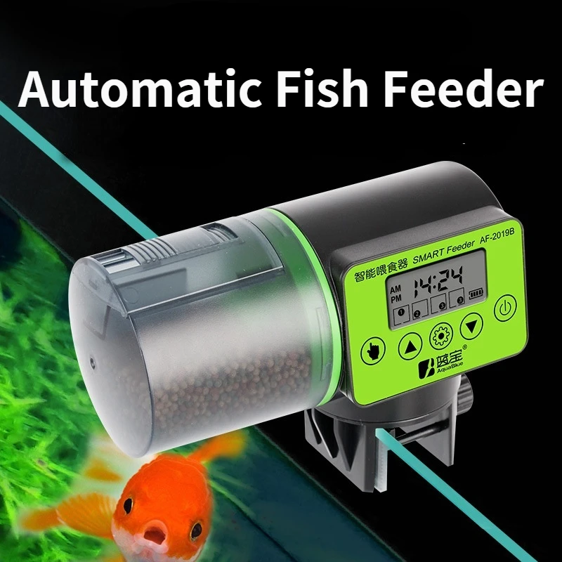 Aquarium Feeder Automatic Tank Auto Fish Timer Digital LCD Automatic Electronic Intellectual Ability Fish Foods Smart Feeder