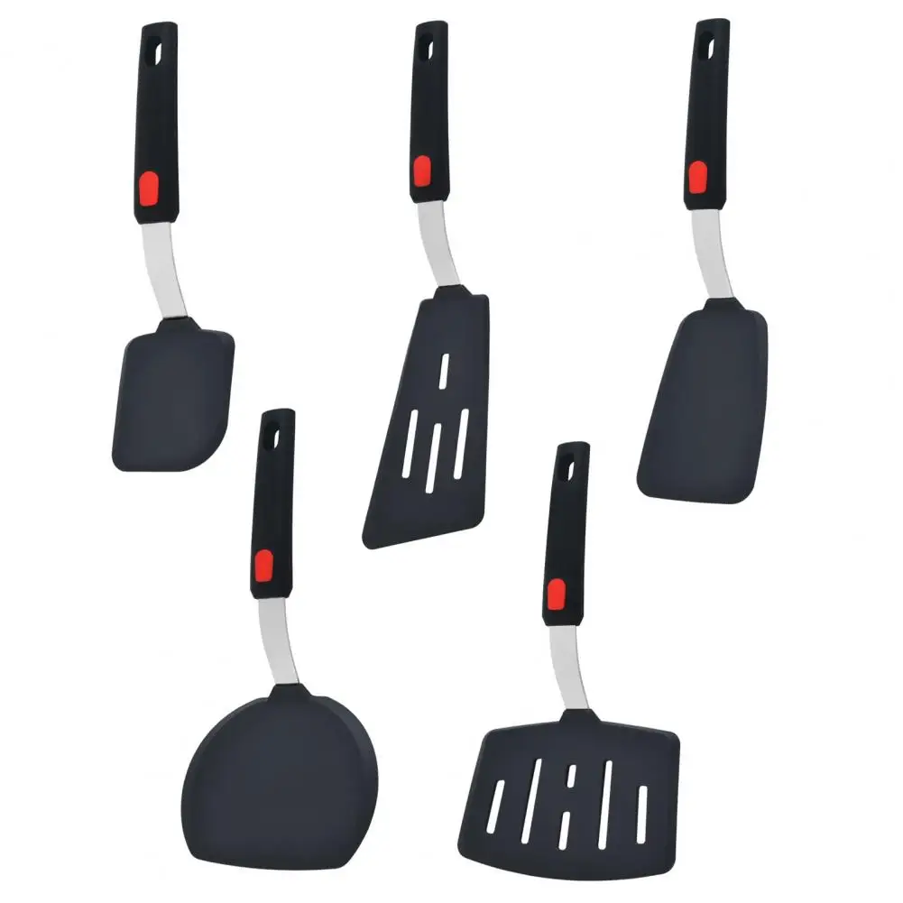 5 Pcs Cooking Spatulas Turner Hollow Out Heat-resistant Food Grade Wide Nonstick Kitchen Egg Pancake Steak Cooking Spatulas