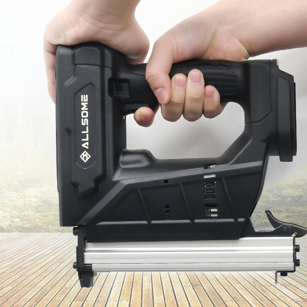 Allsome Electric Brad Nailer, Electric Nail Gun/Staple Gun for Upholstery, Carpentry Woodworking Projects for Makita 18V Battery 4