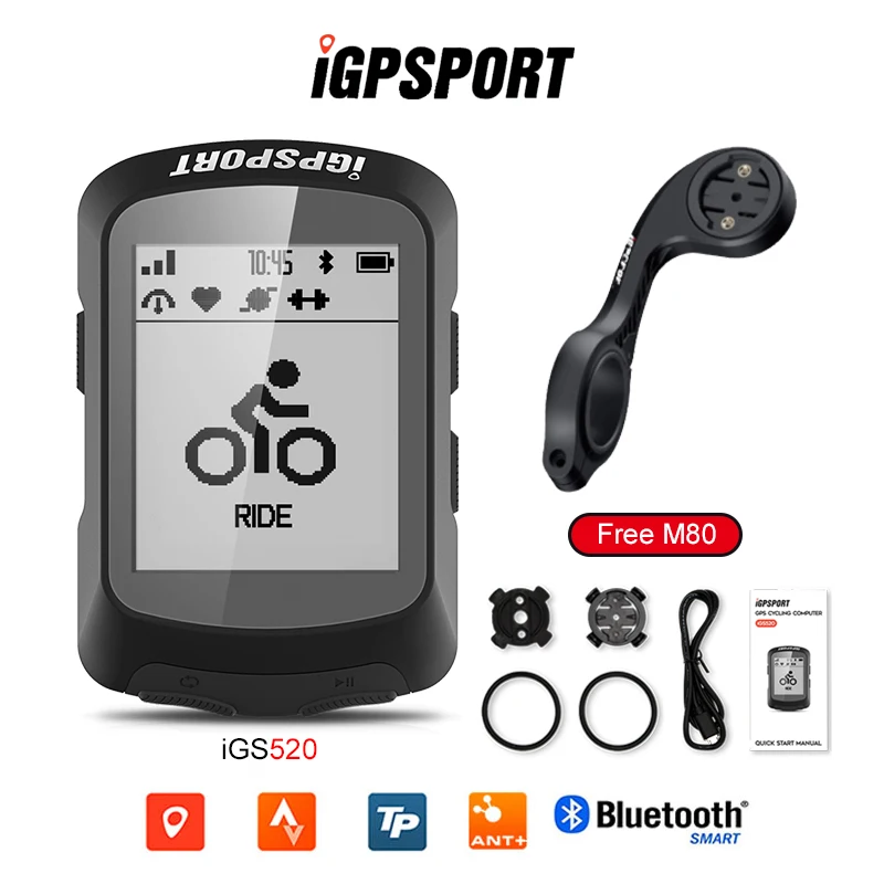 

iGPSPORT iGS520 GPS Wireless Bike Computer With ANT+ Bluetooth 5.0 GPS Waterproof Bike Computer Support Sensors