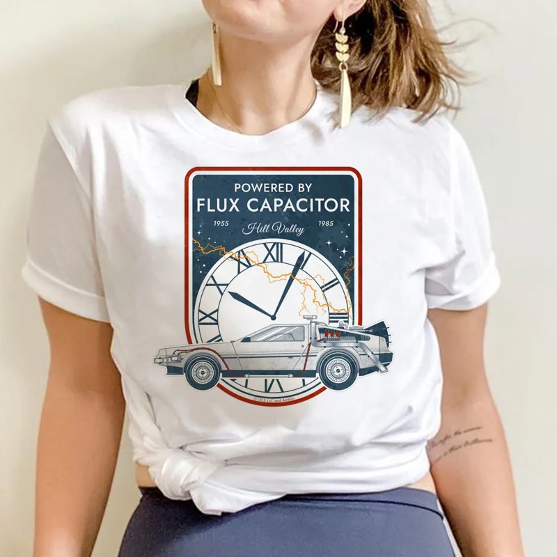 

Футболка мужская белая с принтом «Назад в будущее»