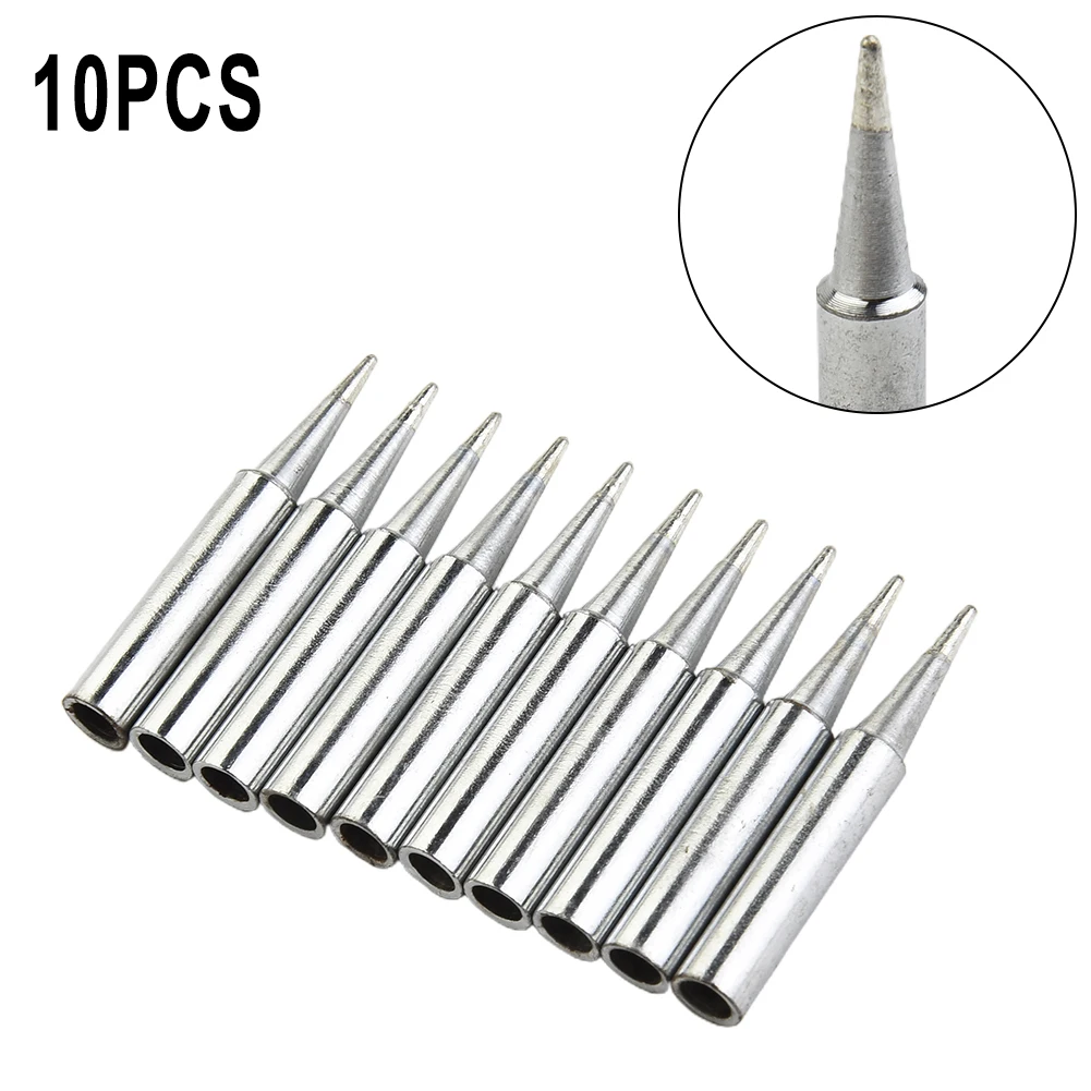 

10 PCS 900M-T-B Lead-free Pure Copper Solder Iron Tips 6.3mm 4mm For Soldering Station Welding Torch Tip Welder Accessories