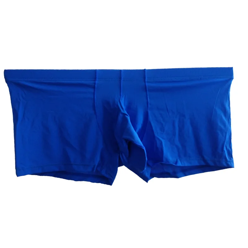 Mens Soft Boxer Homme Gay Lingerie Men Underwear Ice Silk Cueca Sexy