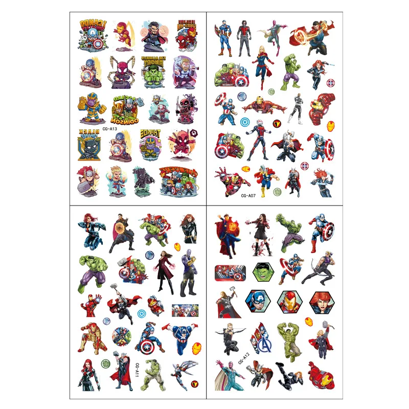 The Avengers Super Hero Temporary Tattoo Sticker Spidey Arm Face Tattoo Stciker Body Art Gift 1Pcs Tattoo Sticker Temporary Tattoos