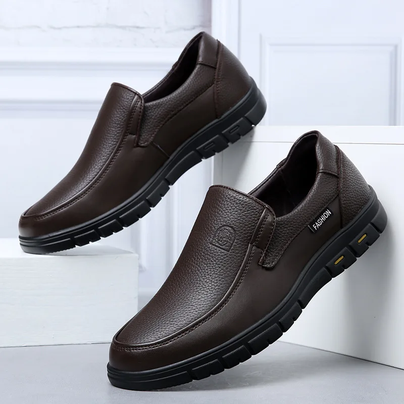 New Genuine Leather Handmade Shoes Casual Shoes For Men Flat Platform Walking Shoe Outdoor Footwear Loafers Breathable Sneakers 5