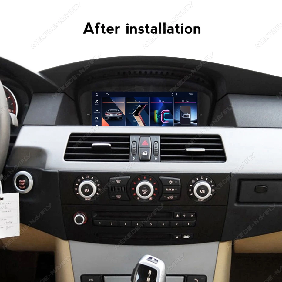 MEKEDE Radio para coche con sistema operativo linux, CarPlay inalámbrico, Android, 9,3 pulgadas, para BMW serie 5/3 E60 E61 E63 E64 E90 E91 E92, navegación GPS, multimedia para coche, pantalla de 1600x600, sistema inte 4