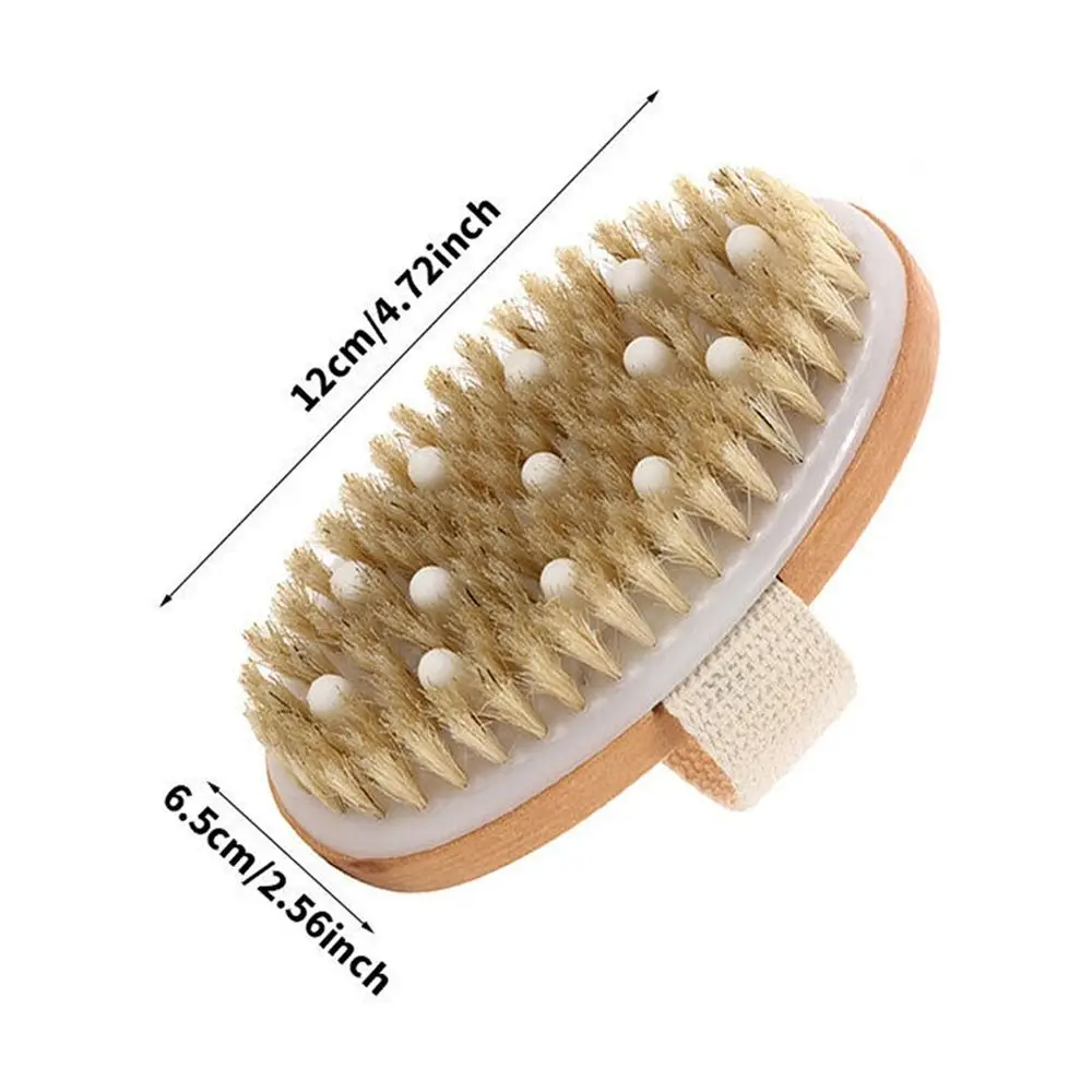 Shower Brush Soft Bristles Body Brush Cellulite Wet Dry Lymphatic Drainage Skin Exfoliating 6