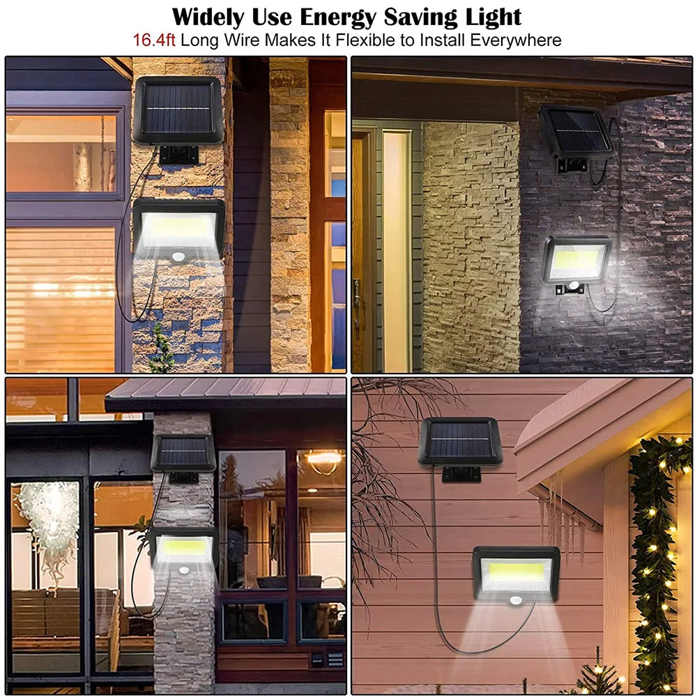 Solar Lights Outdoor Garden Wall Lamp Motion Sensor IP65 Waterproof Energy Saving Lamps for Outdoor Courtyard Street Porch Etc. 6