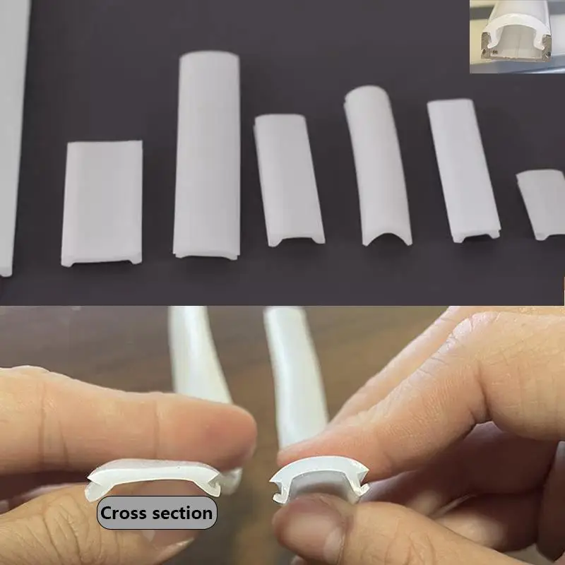 Description Picture 3 of itemFlexible LED Alumium Profile Silicone Cover PC Diffuser Cabinet Hard Bar Light Replaceable Lampshade Accessories DIY Linear Lamp