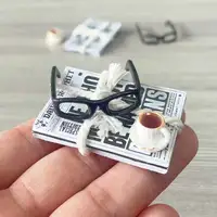 1:12 Dollhouse Accessories Simulation Miniature Mini Newspaper Magazines Model  For Barbies Bjd Ob11 Dolls Kids DIY Pretend Play 1
