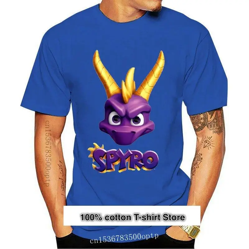 Camiseta Spyro Face Para Hombre, Blanca