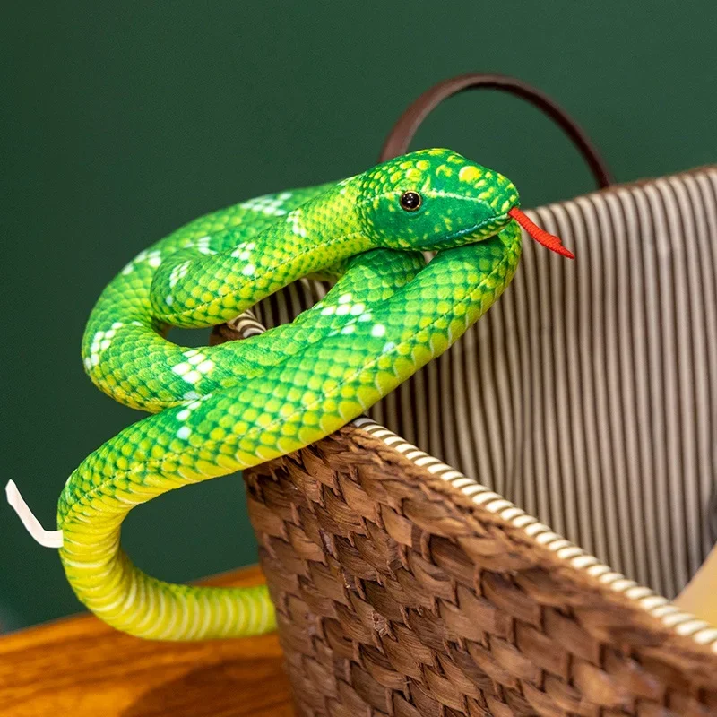 Creative snake plush toy cartoon snake doll prank funny children python doll small fake snake pocket snake