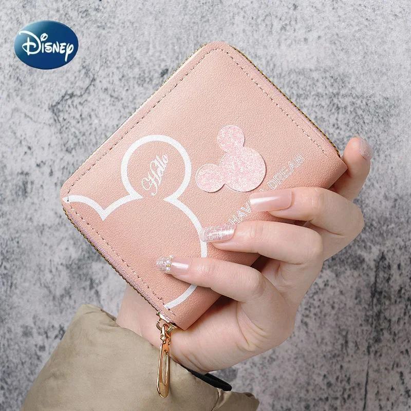 Mickey Mouse Big Head Cartoon Women's Bag Card Holder Coin Purse Mini Portable Zipper Cute Wallet Cartoon Fashion