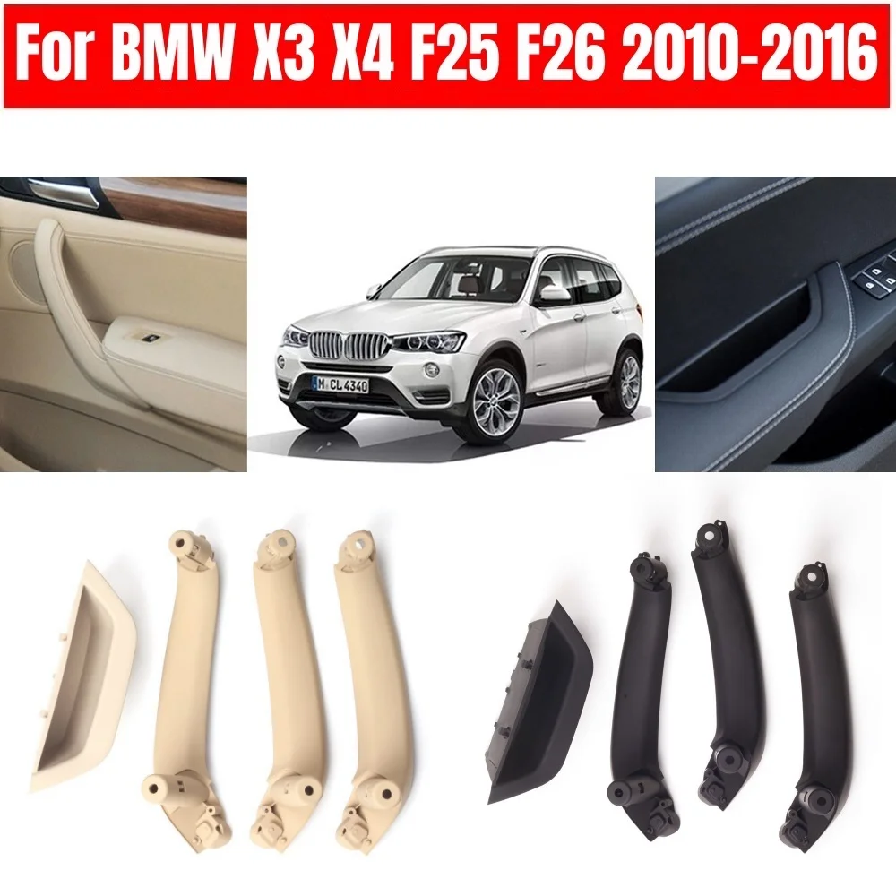 

LHD RHD 4 шт. в комплекте, аксессуары для салона автомобиля, подлокотник для внутренней двери, панель, дверная ручка, набор для BMW X3 X4 F25 F26 2010-2016