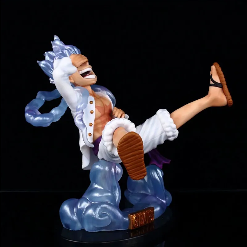  One Piece Luffy Gear 5 Figure Sun God Nika Anime Action  Figurine PVC Statue Model Collection Doll Desk Decoration Toys Kids Gift :  玩具和遊戲