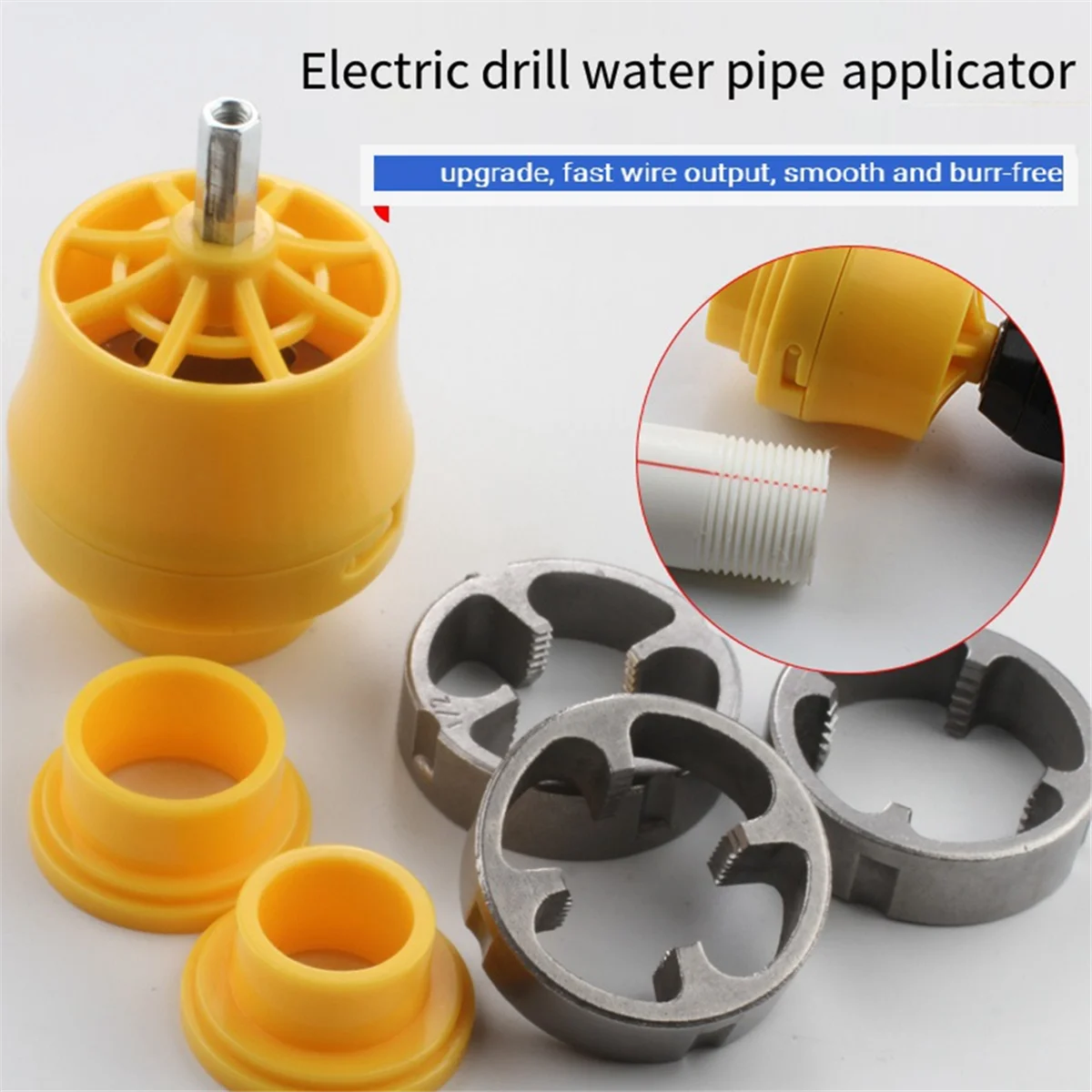 A04R-New Ppr Thread Making Tool Electric Drill to Water Pipe Threader Plastic Die Electric Threading Machine Tool Water Pipe